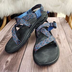 Chaco Zstrap Blue Multicolored Womens ‎ Hiking Walking Sandals Sz 8